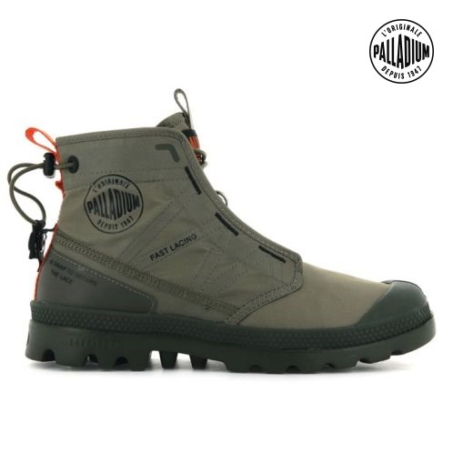 Palladium Pampa Travel Lite Boots γυναικεια Ελιά | VXMH41326