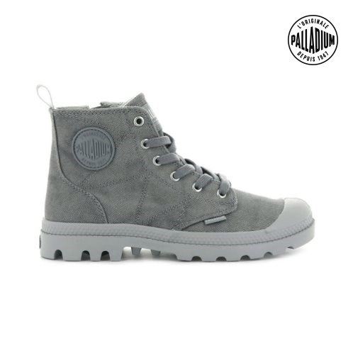 Palladium Pampa Zip Desertwash Boots γυναικεια σκούρο γκρι | BLQN87504