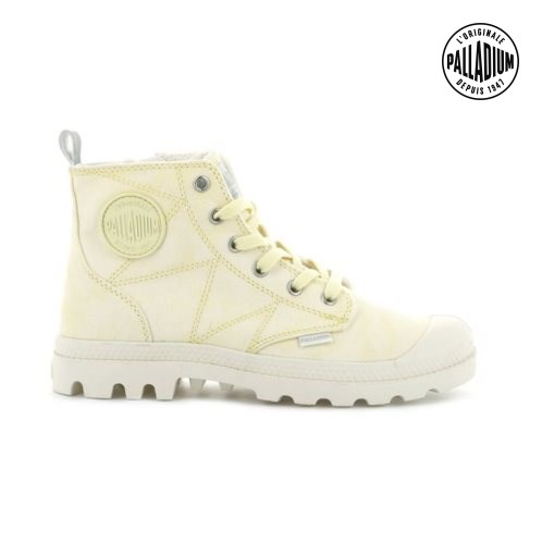 Palladium Pampa Zip Desertwash Boots γυναικεια ανοιχτο κίτρινα | OLJX56407