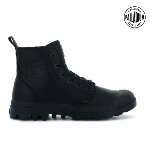 Palladium Pampa Zip Leather ESS Boots γυναικεια μαυρα | UJIP41826