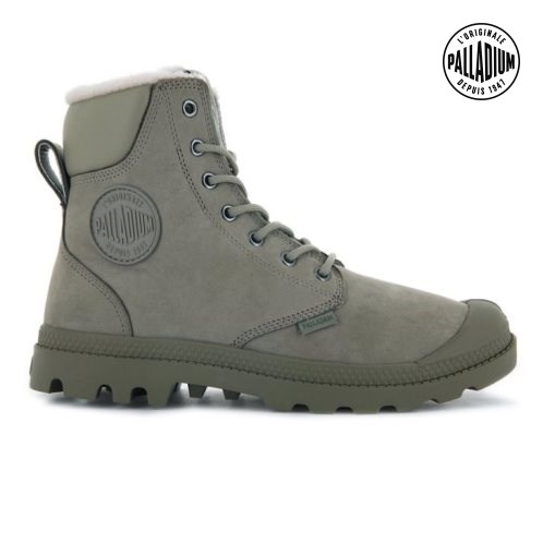 Palladium Pampa Αθλητικά Cuff WPS Boots γυναικεια Ελιά | CJPK31058